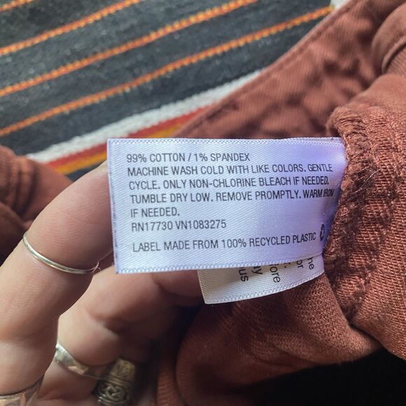 Universal Thread Rust Colored Wide Leg Cropped Denim Jeans. Size 4/27. Boho. - Picture 13 of 13